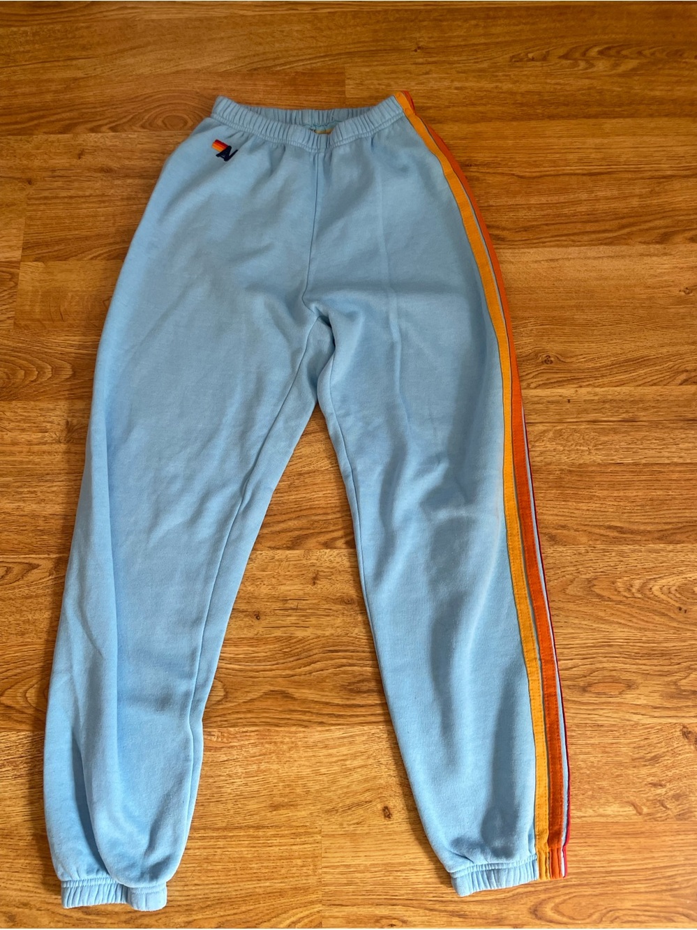 Light Blue Aviator Nation 5 stripe Sweatpants Womens sz XS